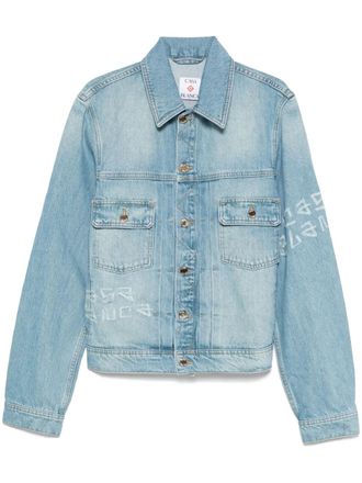 Casablanca Graffiti denim jacket - men - Cotton/Cotton - L - Blue