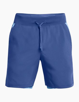 Under Armour Mens Launch 2 in 1 Running Bermuda Shorts - Blue - Size: 37/36/32