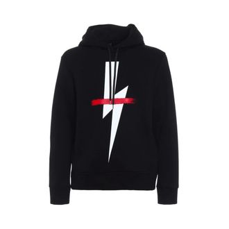Neil Barrett Hoodies, male, Black, XS, Cotton Sweatshirt
