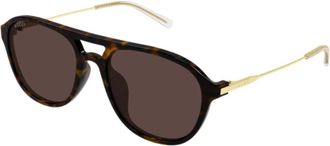 Gucci Gafas de sol Navigator con ajuste especializado - Accessories - unisex - Marr&oacute;n - ONE SIZE