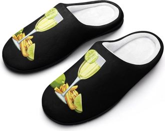 Generic French Fries Cocktail Mens Slippers Comfortable And Non-slip Cotton Slipper Shoe for House
