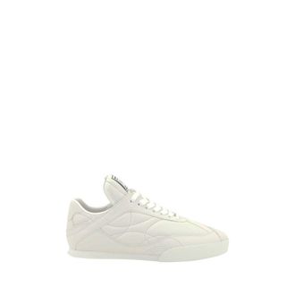 Chlo&eacute; White Calf Leather Bos Taurus Low Top Womens Sneakers