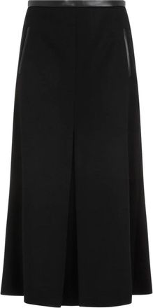 Saint Laurent Midi Skirts - Dames - Midirokken - Zwart - S - Wol - Rokken