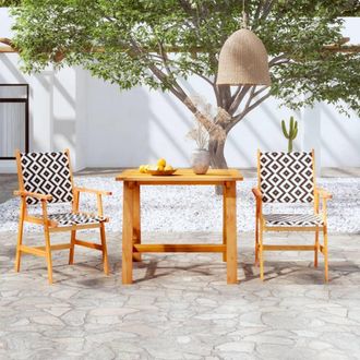 vidaXL Juego De Comedor De Jard&iacute;n 3 Piezas Madera Maciza De Acacia Vidaxl