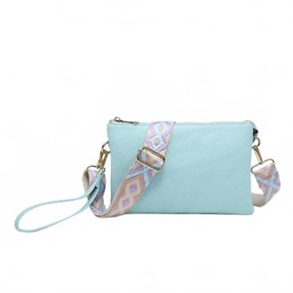 Jen & Co. Womens Izzy Crossbody Bag In Arctic Blue