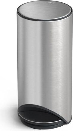 Joseph Joseph Cestino ad arco con pedale di 10L e tasca interna per sacchetti -- Design compatto in acciaio inox, ideale per spazi ristretti