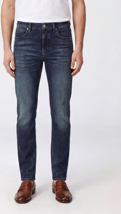 HUGO BOSS Jeans skinny slim fit a vita media in denim di cotone