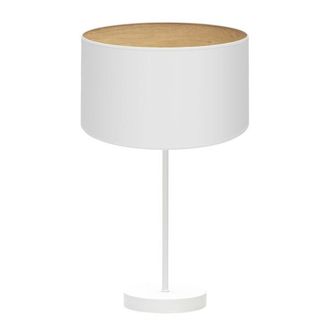 Fabrilamp Sobremesa Alto Tania 1xe27 Blanco/blanco-madera Clara 62x30x30 Cm