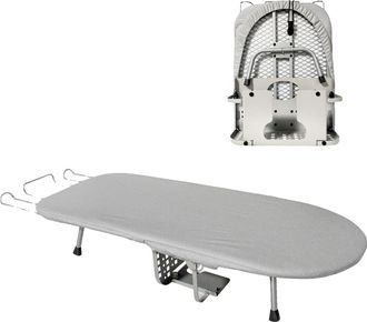 OEM Tabla De Planchar Plegable, Dise&ntilde;o Para Montaje En Pared, Construcci&oacute;n De Acero Resistente, Gris Claro