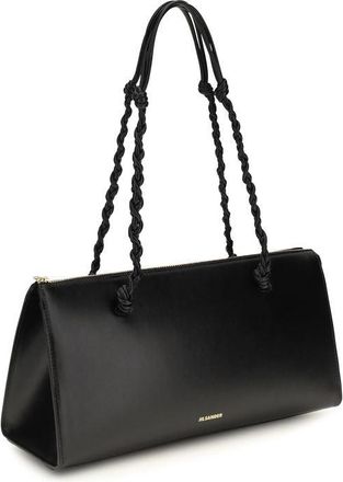 Jil Sander Womens Black Calf Leather Bos Taurus Shoulder Bag
