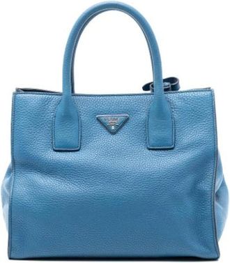 Prada Pre-owned Handbags, female, Blue, Size: ONE SIZE Pre-owned Leather prada-bags