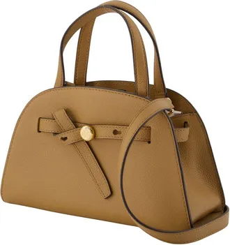 Tory Burch Womens Romy Small Bauletto Purse - Tory Burch Leather Beige Calfskin Bags Handbags-Purses