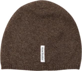 Acne Studios Kassia Beanie - unisex - Hoeden - Bruin - ONE Size - Kasjmier - Accessoires