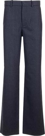 A.P.C. Pantalon Jane - Dames - Wijde Broeken - Blauw - 2XS - Wol - Broeken