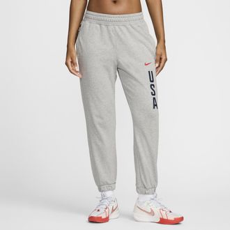 Nike USA Practice Nike Womens Basketball Fleece Pant in Grey | FQ0338-063