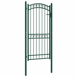 vidaXL Puerta De Jard&iacute;n Con Arco Superior Acero Verde 102x136 Cm Vidaxl