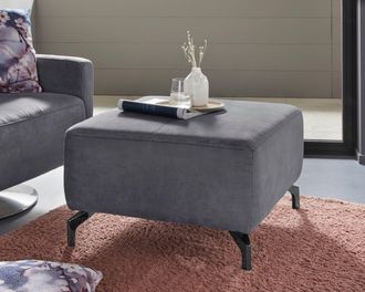 Sit&more Hocker »Gizeh« Fusshöhe 12 cm, wahlweise in 2 unterschiedlichen Fussfarben