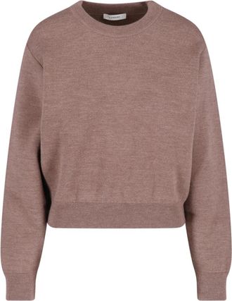 Christophe Lemaire Brown Dropped-Shoulder Ribbed Wool Sweater