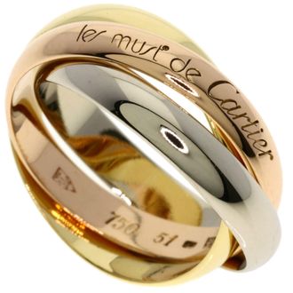 Cartier Yellow Gold (18K) Pink Gold (18K) White Gold (18K) Band Ring (Pre-Owned)