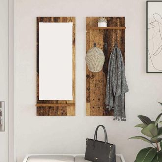 vidaXL Wall-Mounted Coat Rack Old wood 70 x 10 x 90 cm Engineered wood vidaXL