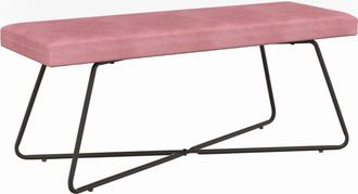 vidaXL Banco Rosa 110 X 40 X 45 Cm Terciopelo Vidaxl