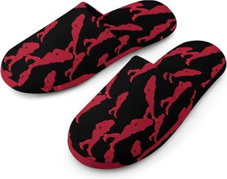 Generic Female Sasquatch Bigfoot Wearing High Heels Mens Cozy Memory Foam Slippers Warm Cotton House Shoes Comfy Slipper for Indoor Outdoor