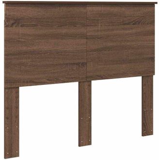 vidaXL Cabecero con cabecera Roble Marrón 135 cm Madera contrachapada vidaXL