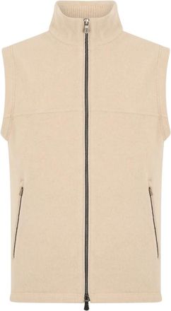 Fedeli Mouwloze Vest - Heren - Bodywarmers - Beige - M - Kasjmier - Jassen