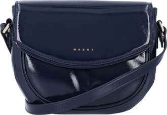 Marni Tassen, Dames, Blauw, ONE Size, Leer, Smile Bag