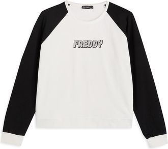 Freddy Felpa cropped bicolore con maniche raglan