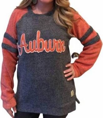 Pressbox Auburn University Dawn Fleece Sweater In Orange