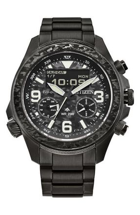 Citizen Promaster Land Eco-Drive Bracelet Watch, 43.9mm in Grey/Black Camo at Nordstrom