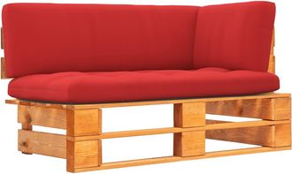 vidaXL Sof&aacute; Esquina Paletas Jard&iacute;n Madera Pino Impregnada Marr&oacute;n Miel Vidaxl