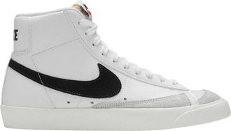 Nike Volwassen Adult Blazer 77 Leren Mid Cut Trainers (Wit, Zwart)