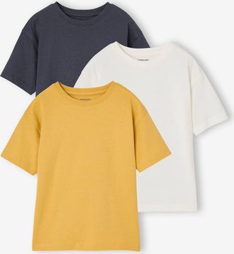 Vertbaudet 3er-Pack Jungen T-Shirts Kurzarm ocker