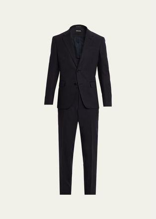 Ermenegildo Zegna Mens Linen Single-Breasted Two-Piece Suit