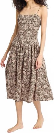 Mille Tully Dress In Cocoa Floral