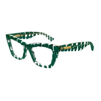 Bottega Veneta Glasses, unisex, Green, Size: 50 MM Cat-eye Optical Frame