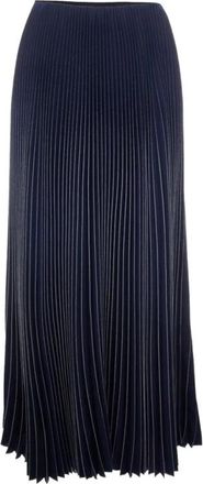 Fabiana Filippi Lange geplooide rok - Dames - Maxi Rokken - Blauw - XS - Polyester - Rokken