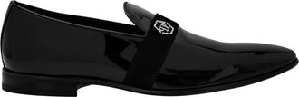 Philipp Plein Patent Leather Loafers Hexagon - Heren - Loafers - Zwart - 43 EU - Leer - Schoenen