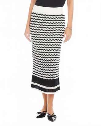 Fifteen Twenty Zoe Crochet Midi Skirt In White