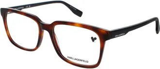 Karl Lagerfeld Mens Tortoise Rectangular Eyeglass Frames Kl6082