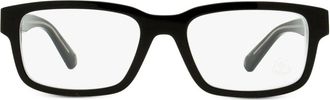 Moncler ML5124 rectangle-frame glasses - unisex - Acetate - 40 - Black