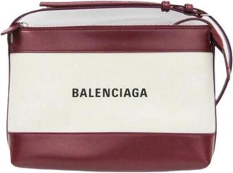 Balenciaga Pre-owned Marineblauwe Crossbodytas 639497 - unisex - Vintage Schoudertas - Rood - ONE Size - Leer - Vintage