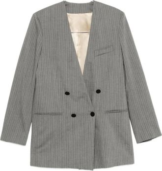 Alberta Ferretti Wolmix Blazer - Dames - Blazers - Grijs - M - Wol - Jassen