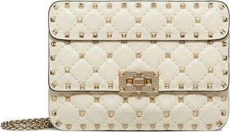 Valentino Garavani Small Nappa Rockstud Spike Bag - Dames - Schoudertassen - Wit - ONE Size - Leer - Tassen