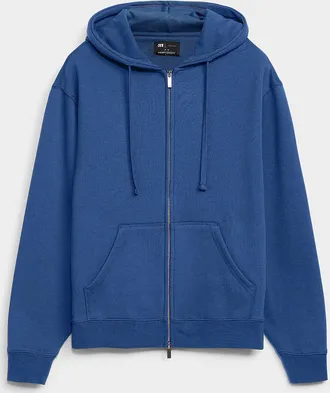 Le 31 Mens Brushed-interior zip-up hoodie