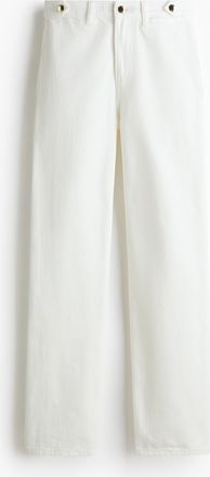 H&M Straight High Jeans - White