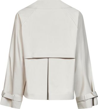 Max Mara Womens Short Trench Coat Wkdboero Beige Polyester Bomber Jackets