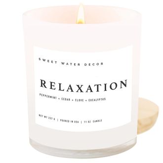 Sweet Water Decor 11oz White Jar Candle - Spa Scents in Relaxation at Nordstrom